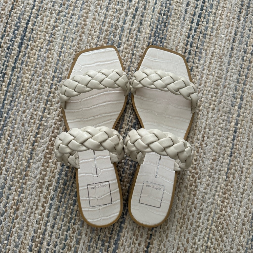 Dolce Vita Cream Braided Sandals